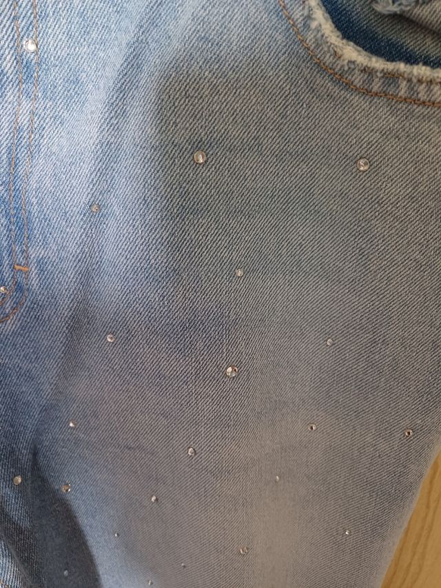 Jeans Only boyfriend strappi e strass