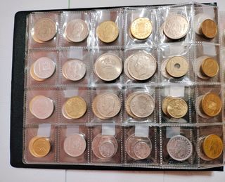 Libro de colección de monedas y plata