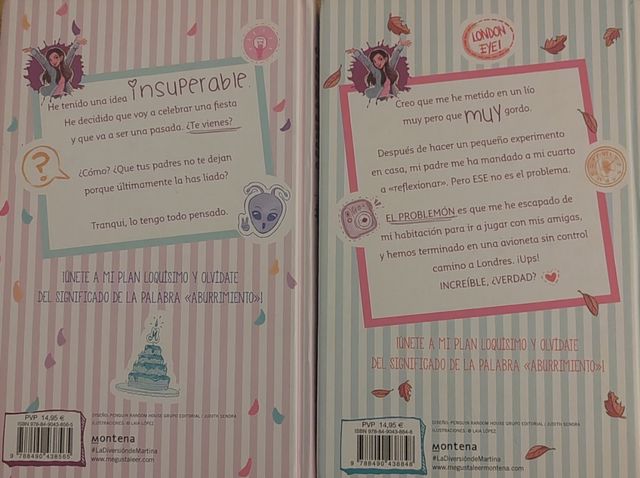 Lote libros martina números 1 y 2