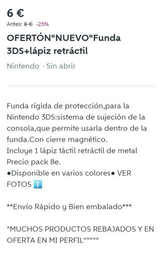 OFERTA"NUEVO 2 Fundas 3DS+pack 3 lápices