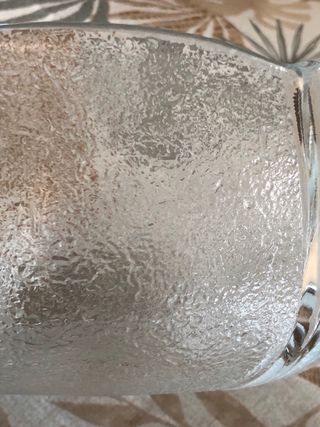 Ciotola in vetro pesante goffrato  vintage