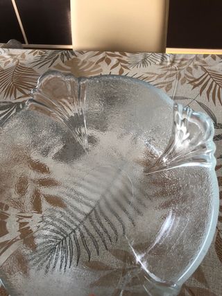 Ciotola in vetro pesante goffrato  vintage