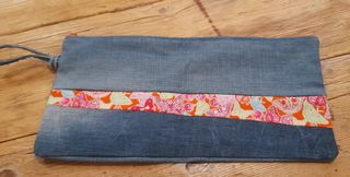 Borsa pochette jeans farfalle