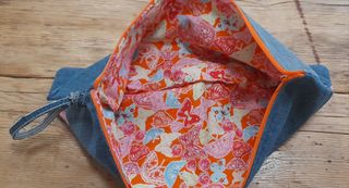 Borsa pochette jeans farfalle