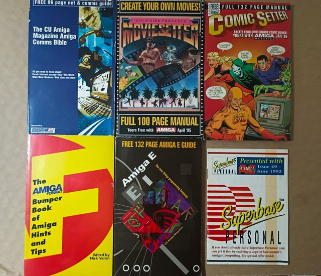 Lote 8 libros ordenador Amiga + 4 regalo