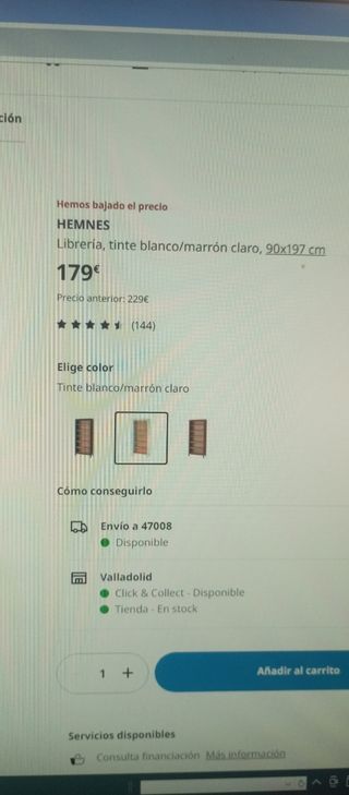 Librería Hemnes Ikea BLANCA
