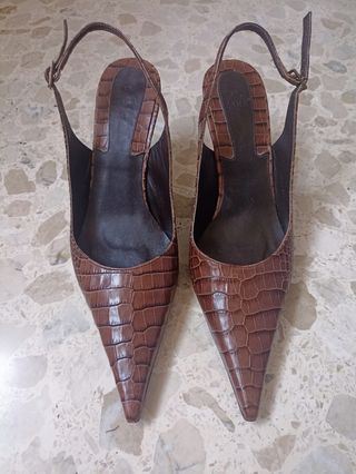 Tacones marrones Zara 