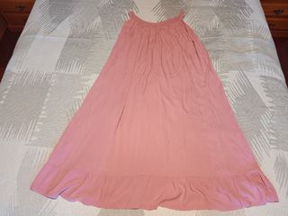 Vestido largo rosa
