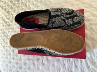 Carolina Herrera slip on black and silver 