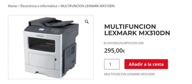 Impresora multifuncion lexmarkMX310DN