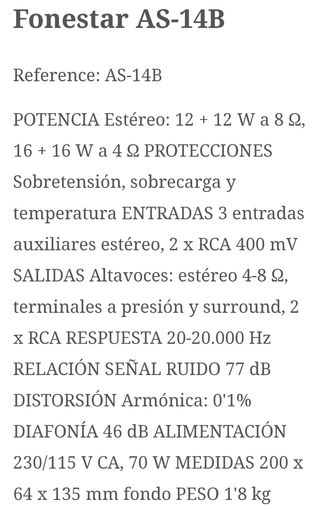 Amplificador con altavoces