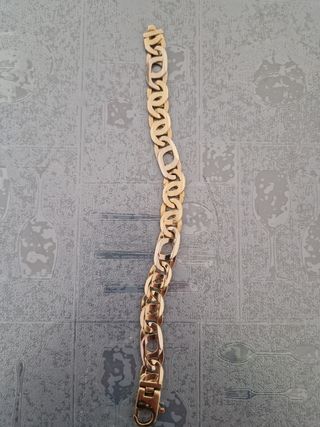 Pulsera oro amarillo y blanco 18k