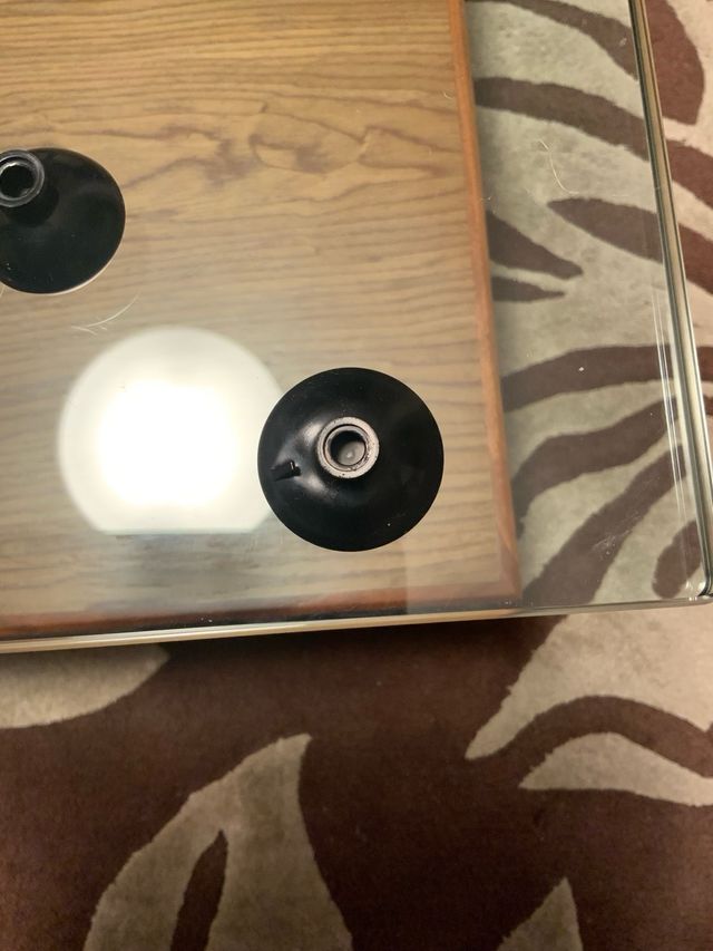 Lote 7 ventosas 3,5cm diametro color negro