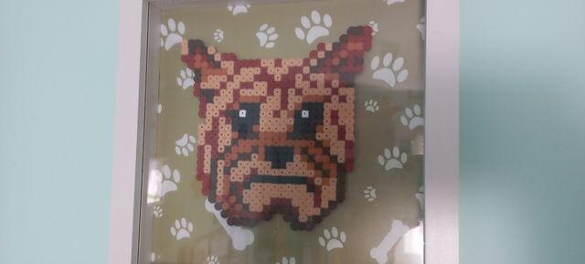 Cuadros de perritos con cuentas