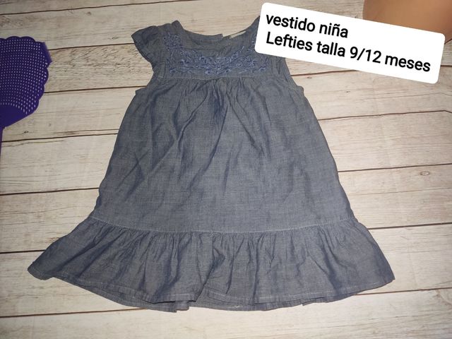 Vestido niña azul Lefties t/9/12 meses