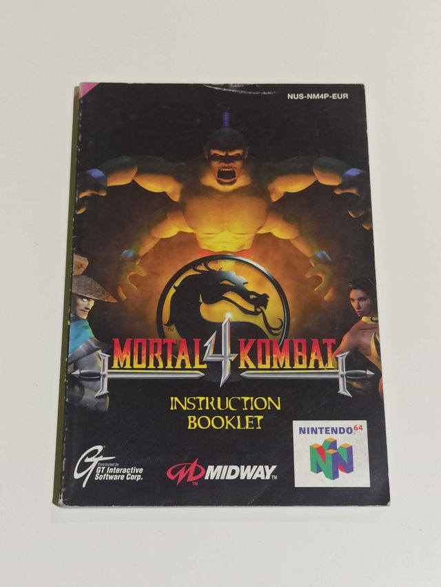 Instrucciones Mortal Kombat 4 N64