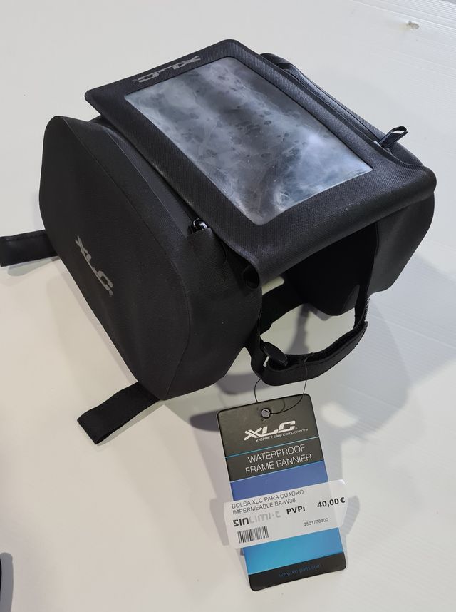 Borsa da bici XLC. borse laterali + supporto per cellulare