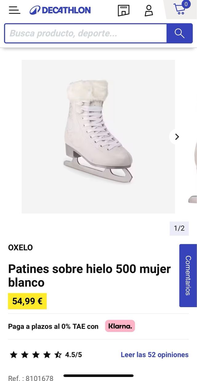 Patines hielo Decathlon talla 39