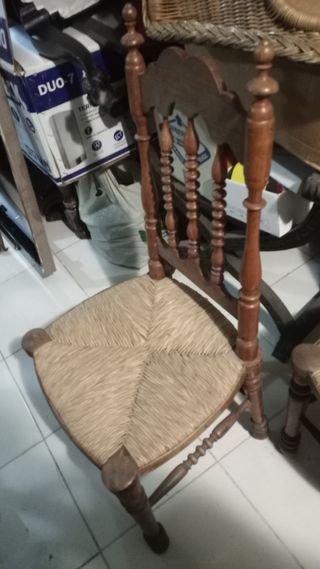 Pareja sillas enea flamenca