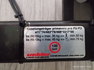 Portabicicletas para bola remolque UEBLER