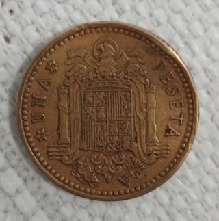 MONEDA DE 1 PESETA FRANQUISTA DEL AÑO 1966