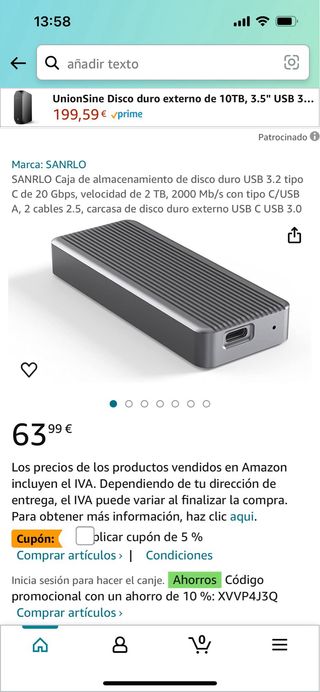 Disco duro usb