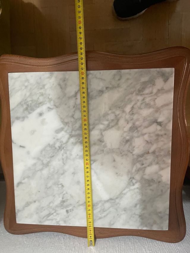 3 MESAS ROBLE MARMOL CONJUNTO NUEVO 