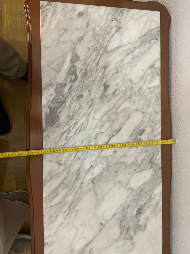 3 MESAS ROBLE MARMOL CONJUNTO NUEVO 