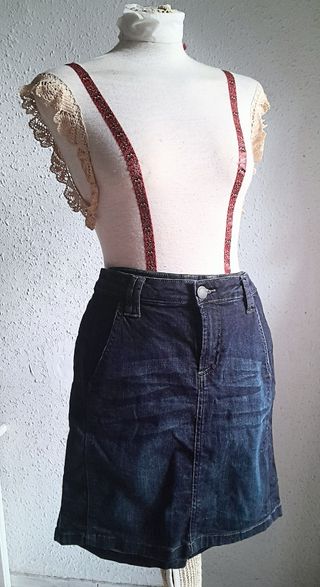 Falda corta vaquera Jean Pascale t-38.