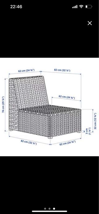 Sillón de jardin SOLLERÖN Ikea gris