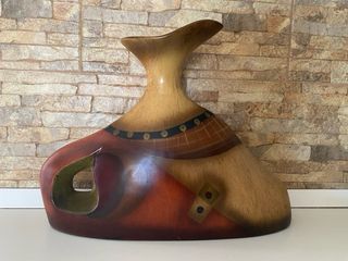 Vaso etnico decorativo Marrone - Borgogna