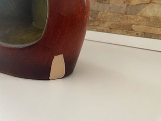 Vaso etnico decorativo Marrone - Borgogna