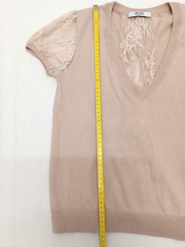 Top donna Liu Jo rosa/beige, dettagli in pizzo