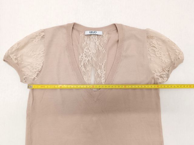 Top donna Liu Jo rosa/beige, dettagli in pizzo