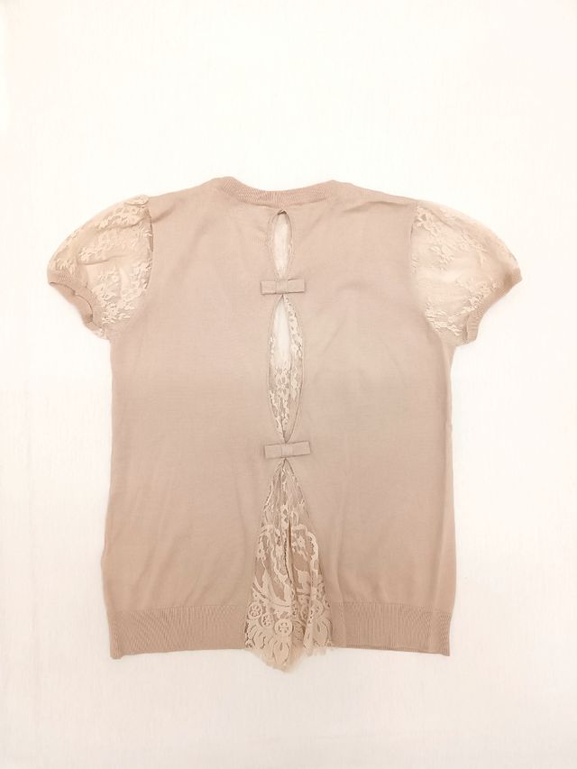 Top donna Liu Jo rosa/beige, dettagli in pizzo