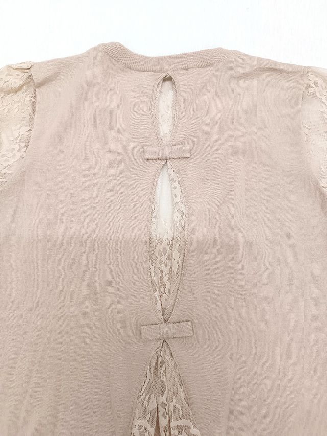 Top donna Liu Jo rosa/beige, dettagli in pizzo