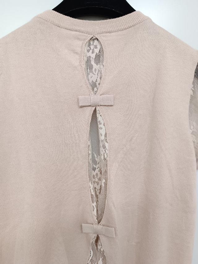 Top donna Liu Jo rosa/beige, dettagli in pizzo