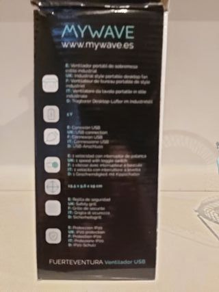 Ventilador portatil estilo industrial USB. Nuevo