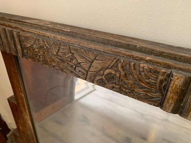 Espejo art deco madera maciza