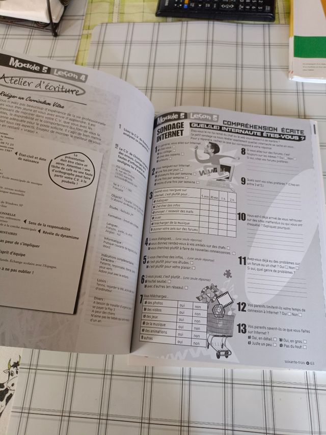 Libros escolares  de frances