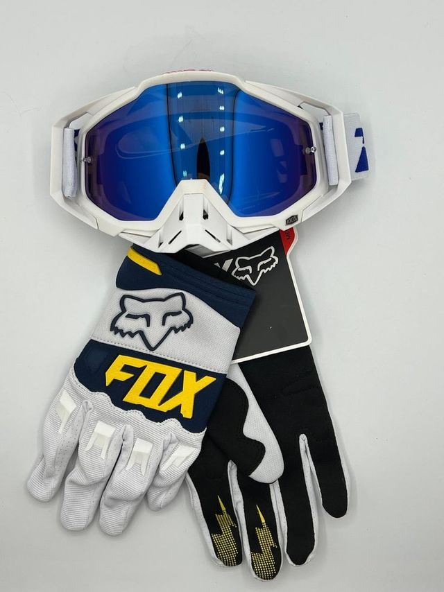 Guantes FOX y Gafas 100% motocross esquí bmx