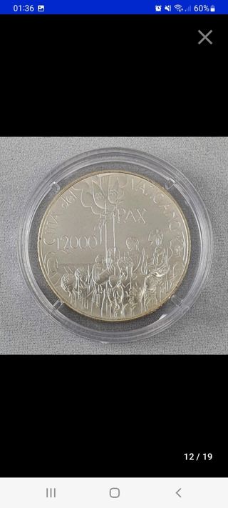 Moneta 2000 Lire - Dialogo per la pace 