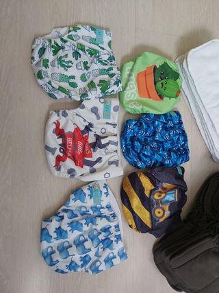 Pañales tela ALVABABY y absorbentes AJUSTABLES