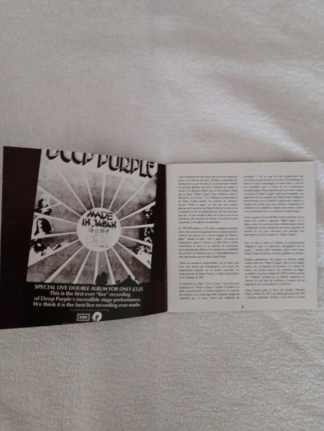 Deep purple CD álbum "made in Japan" 