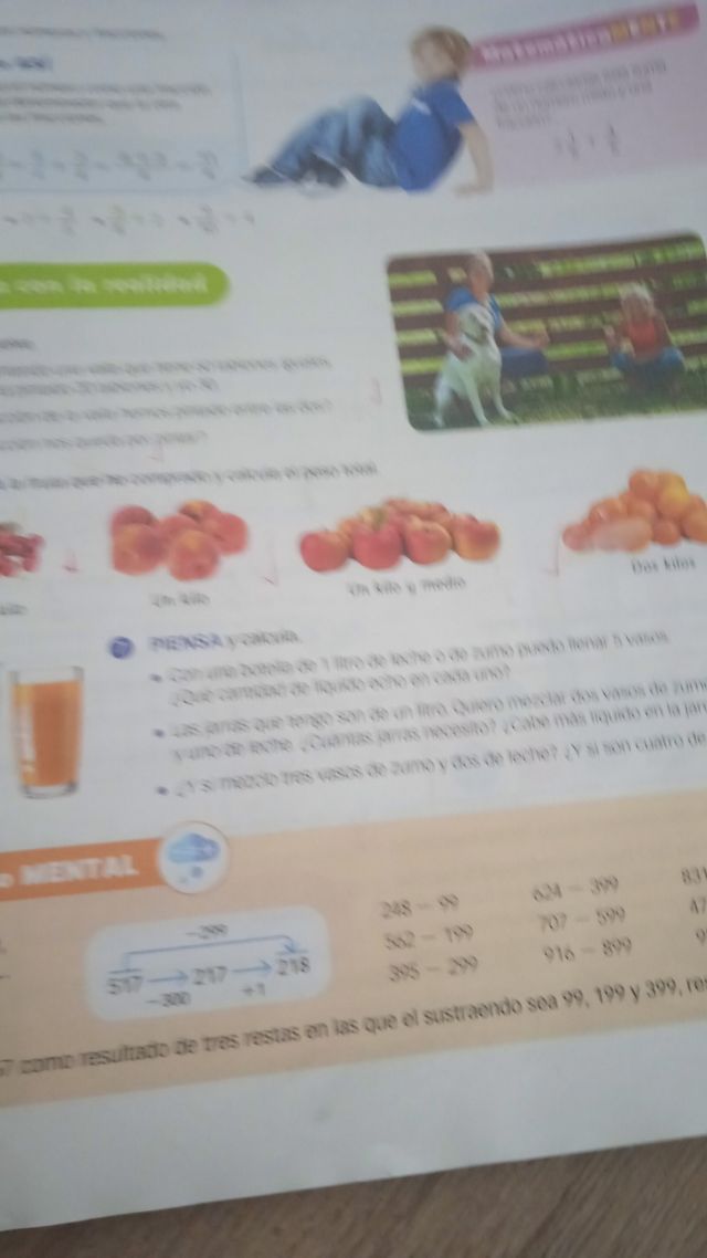 Libro de texto , ( los tres trimestres)