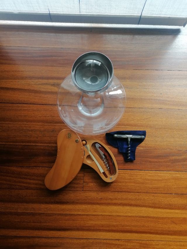 Decantador de vino + accesorios