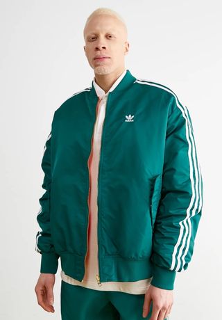 Adidas chaqueta bomber verde reversible