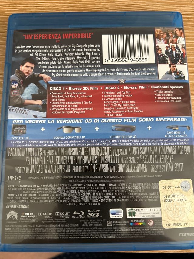 Top Gun 3D Blu-ray + Blu Ray