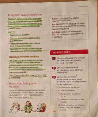 Libro 4º Primaria. Religión Católica. Santillana