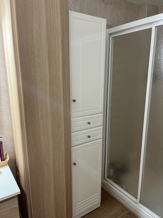 Armario de pie baño/aseo lacado blanco